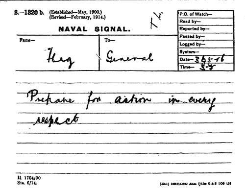 signal sent at Jutland