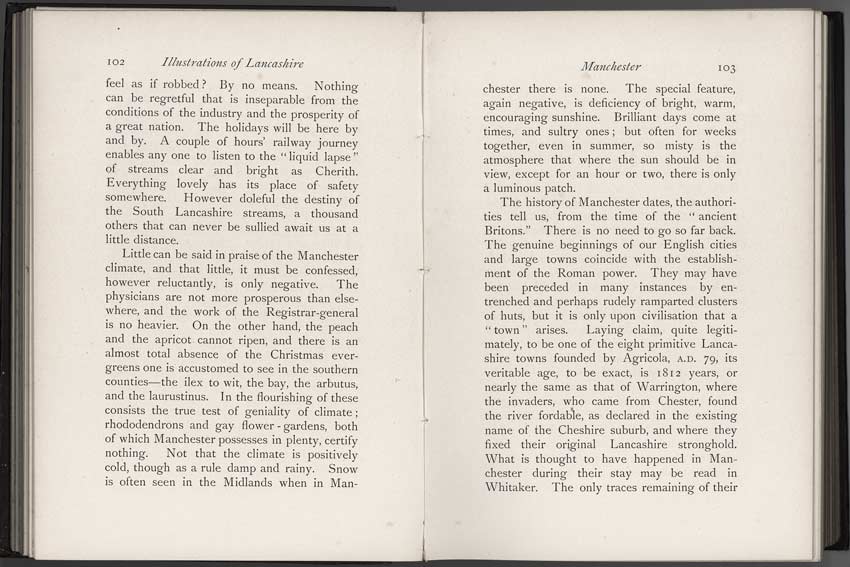 Oldham Historical Research Group - LANCASHIRE - Brief Historical and Descriptive Notes by by Leo H. Grindon  Pub. 1892